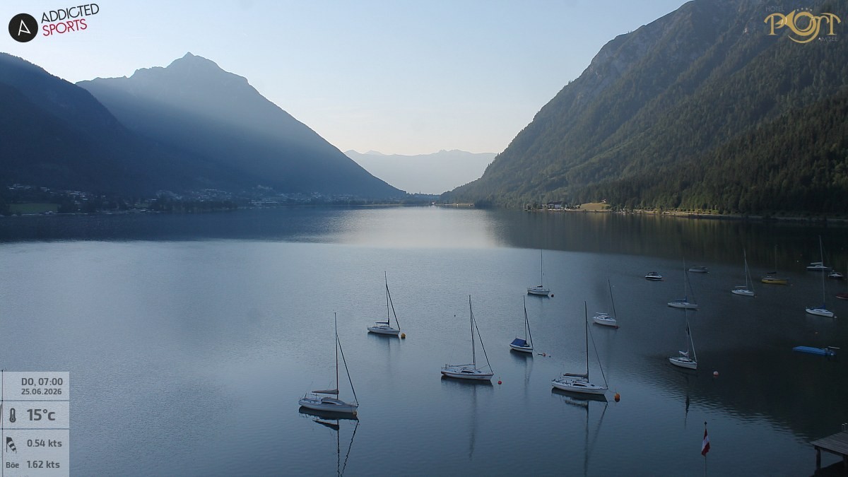 Archived image Webcam Achensee - View Hotel Post Pertisau