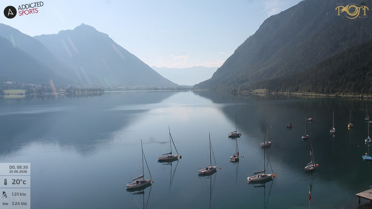 Archived image Webcam Achensee - View Hotel Post Pertisau