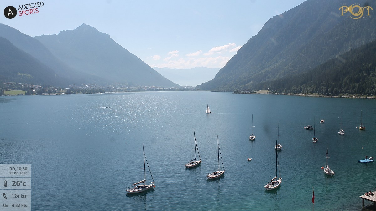 Archived image Webcam Achensee - View Hotel Post Pertisau