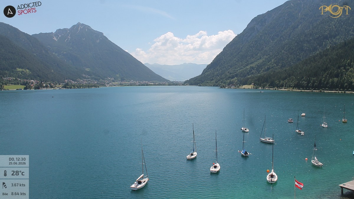 Archived image Webcam Achensee - View Hotel Post Pertisau