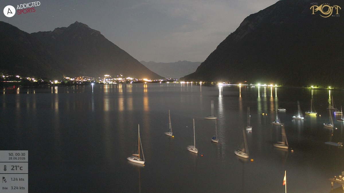 Archiv Foto Webcam Achensee: Blick vom Hotel Post am Achensee
