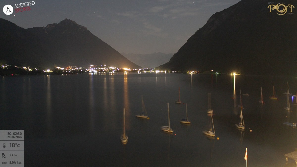 Archiv Foto Webcam Achensee: Blick vom Hotel Post am Achensee