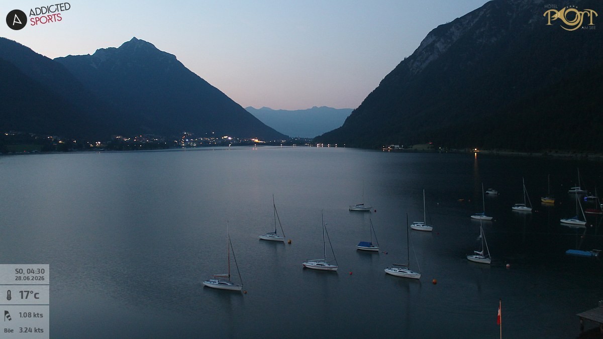 Archiv Foto Webcam Achensee: Blick vom Hotel Post am Achensee