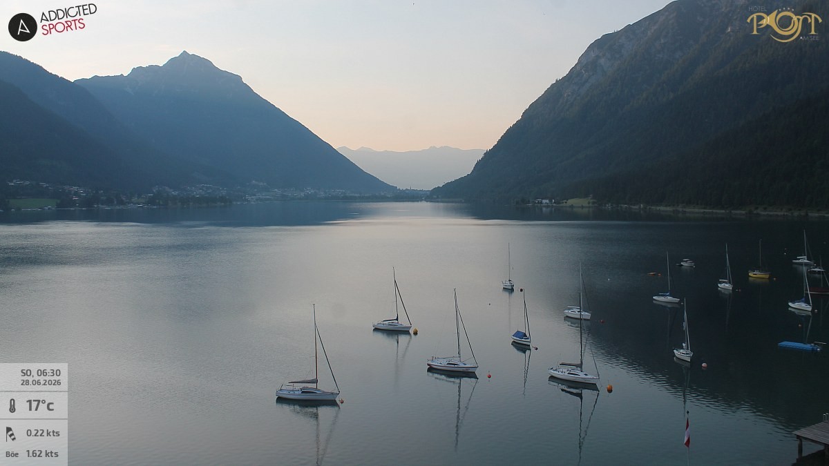 Archiv Foto Webcam Achensee: Blick vom Hotel Post am Achensee
