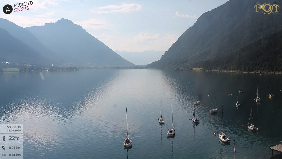 Archiv Foto Webcam Achensee: Blick vom Hotel Post am Achensee