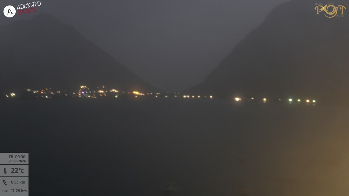 Archiv Foto Webcam Achensee: Blick vom Hotel Post am Achensee