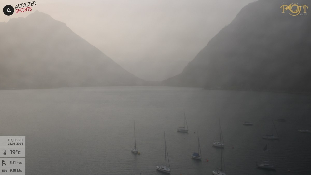Archiv Foto Webcam Achensee: Blick vom Hotel Post am Achensee