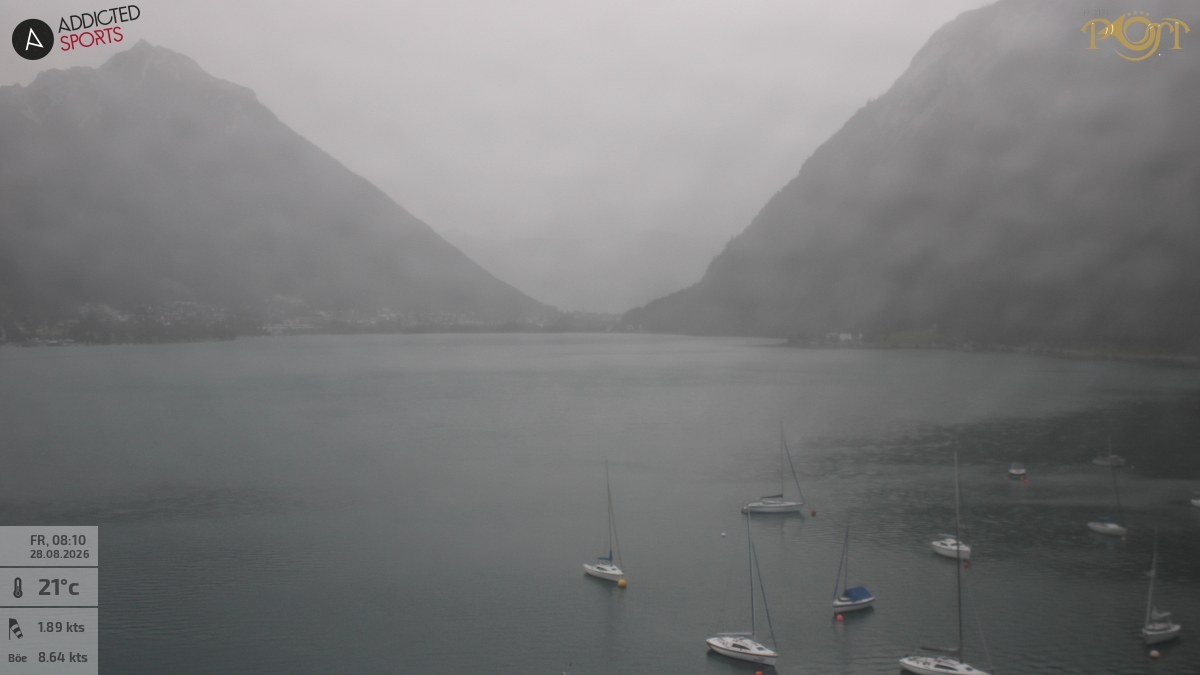 Archiv Foto Webcam Achensee: Blick vom Hotel Post am Achensee