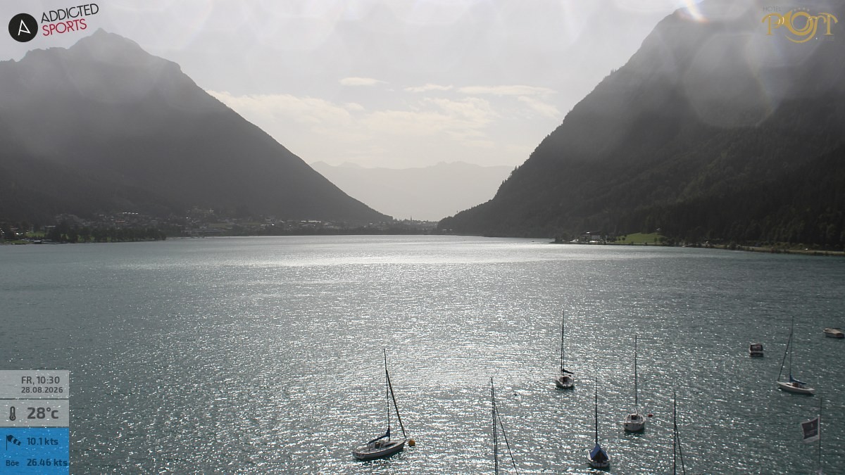 Archiv Foto Webcam Achensee: Blick vom Hotel Post am Achensee
