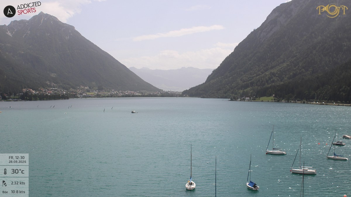 Archiv Foto Webcam Achensee: Blick vom Hotel Post am Achensee
