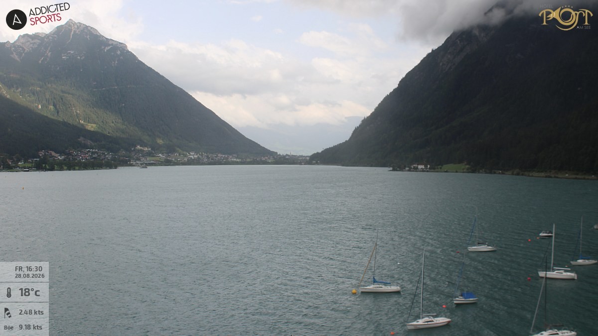 Archiv Foto Webcam Achensee: Blick vom Hotel Post am Achensee