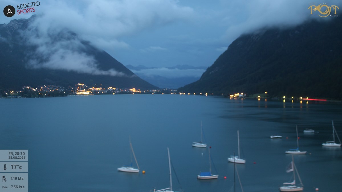 Archiv Foto Webcam Achensee: Blick vom Hotel Post am Achensee