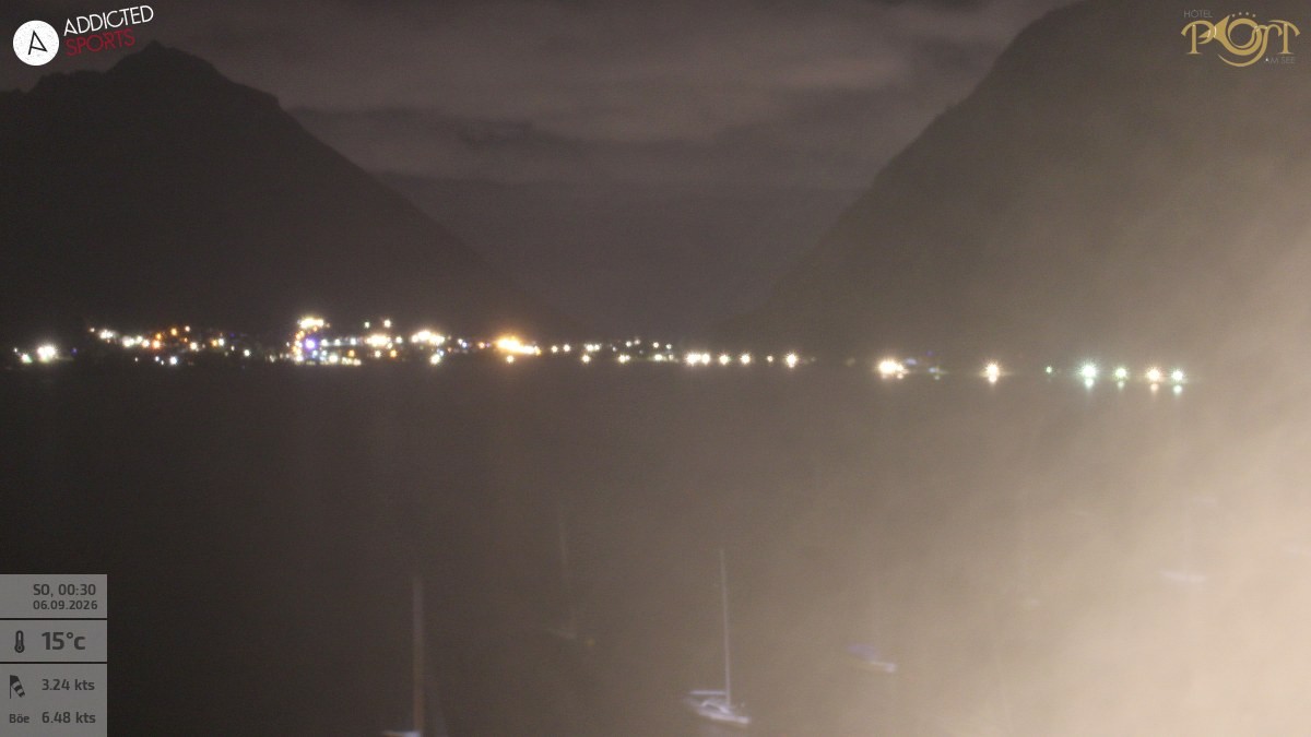 Archiv Foto Webcam Achensee: Blick vom Hotel Post am Achensee