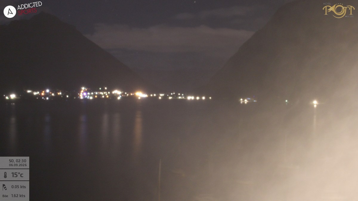 Archiv Foto Webcam Achensee: Blick vom Hotel Post am Achensee
