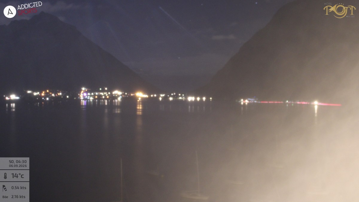 Archiv Foto Webcam Achensee: Blick vom Hotel Post am Achensee