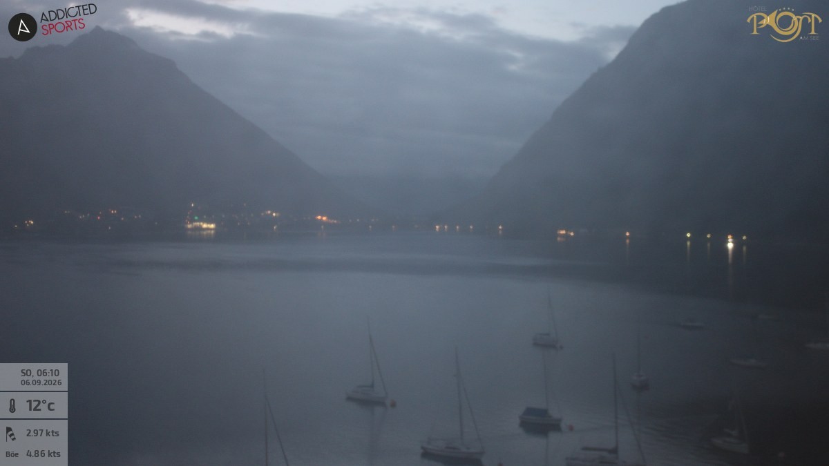 Archiv Foto Webcam Achensee: Blick vom Hotel Post am Achensee