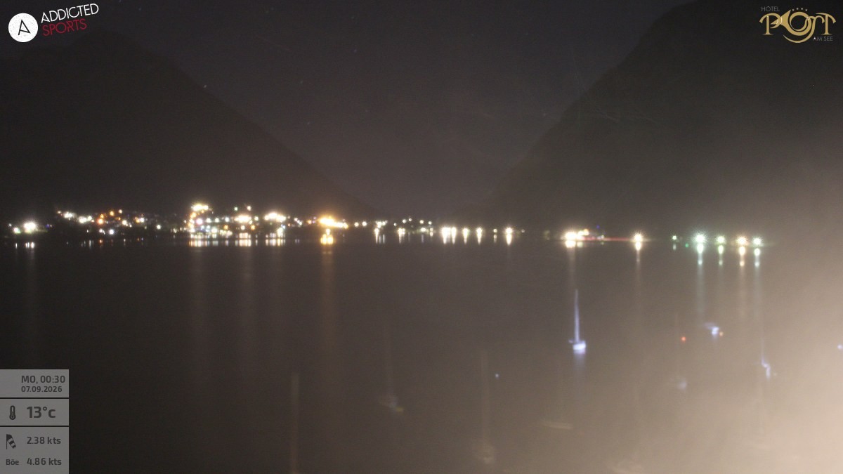 Archiv Foto Webcam Achensee: Blick vom Hotel Post am Achensee