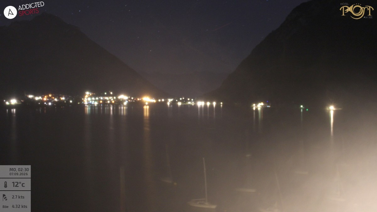 Archiv Foto Webcam Achensee: Blick vom Hotel Post am Achensee