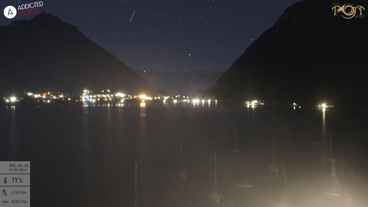 Archiv Foto Webcam Achensee: Blick vom Hotel Post am Achensee