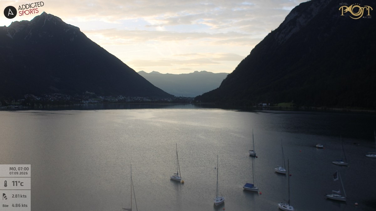 Archiv Foto Webcam Achensee: Blick vom Hotel Post am Achensee
