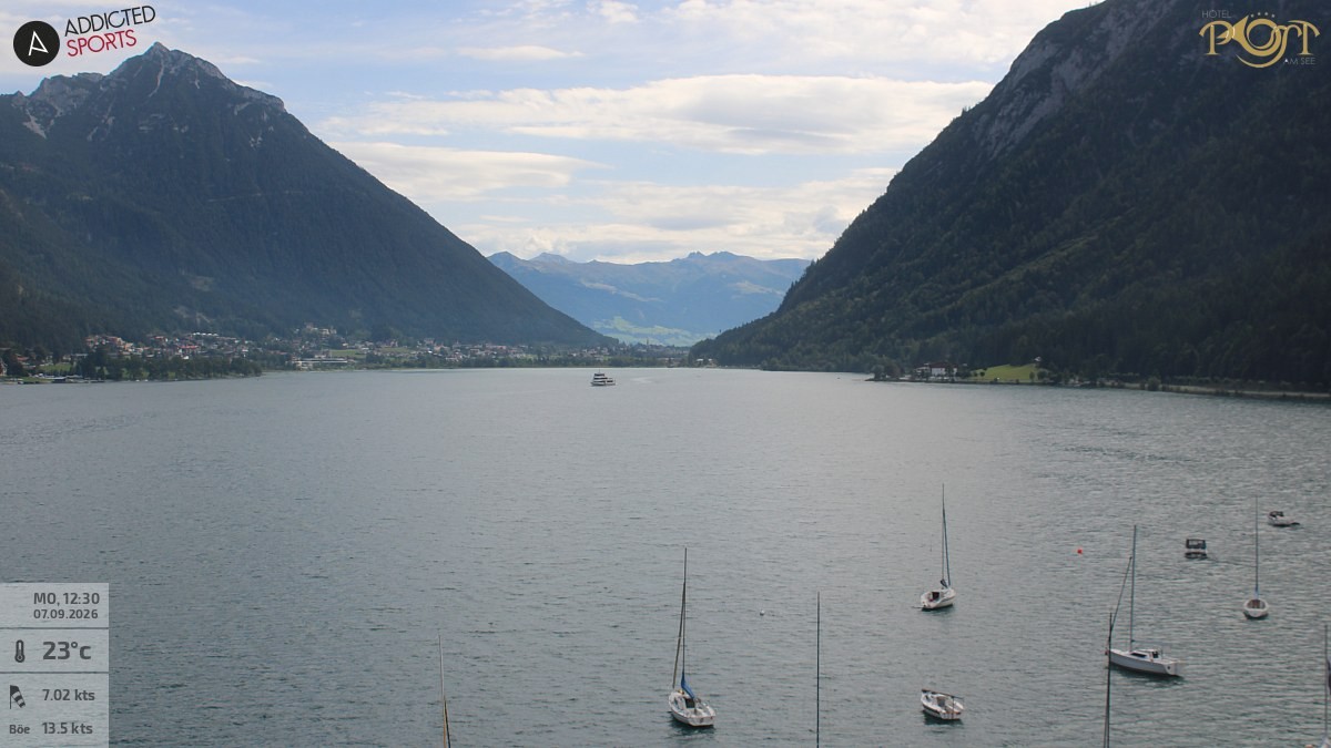 Archiv Foto Webcam Achensee: Blick vom Hotel Post am Achensee
