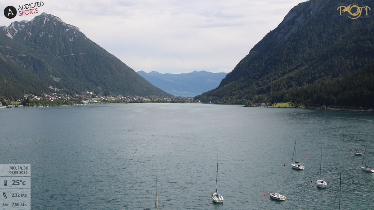 Archiv Foto Webcam Achensee: Blick vom Hotel Post am Achensee