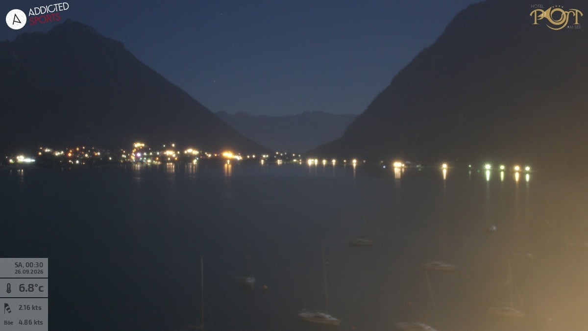Archiv Foto Webcam Achensee: Blick vom Hotel Post am Achensee