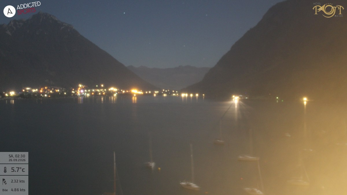 Archiv Foto Webcam Achensee: Blick vom Hotel Post am Achensee