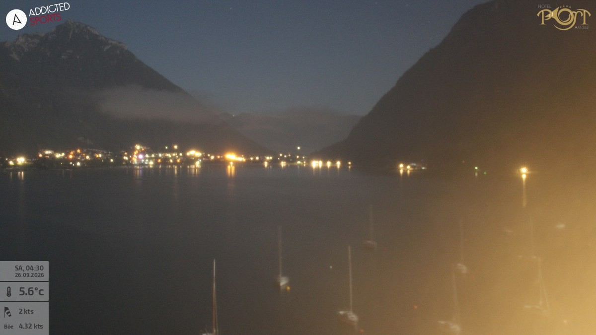 Archiv Foto Webcam Achensee: Blick vom Hotel Post am Achensee