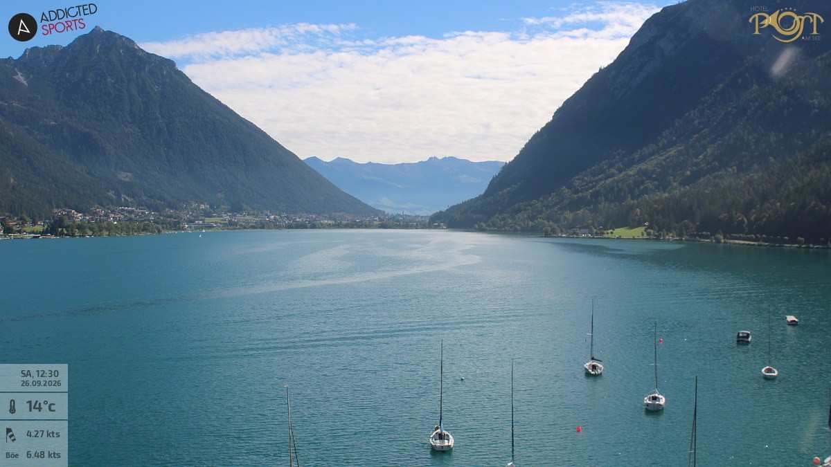 Archiv Foto Webcam Achensee: Blick vom Hotel Post am Achensee