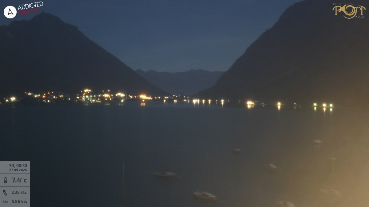 Archiv Foto Webcam Achensee: Blick vom Hotel Post am Achensee