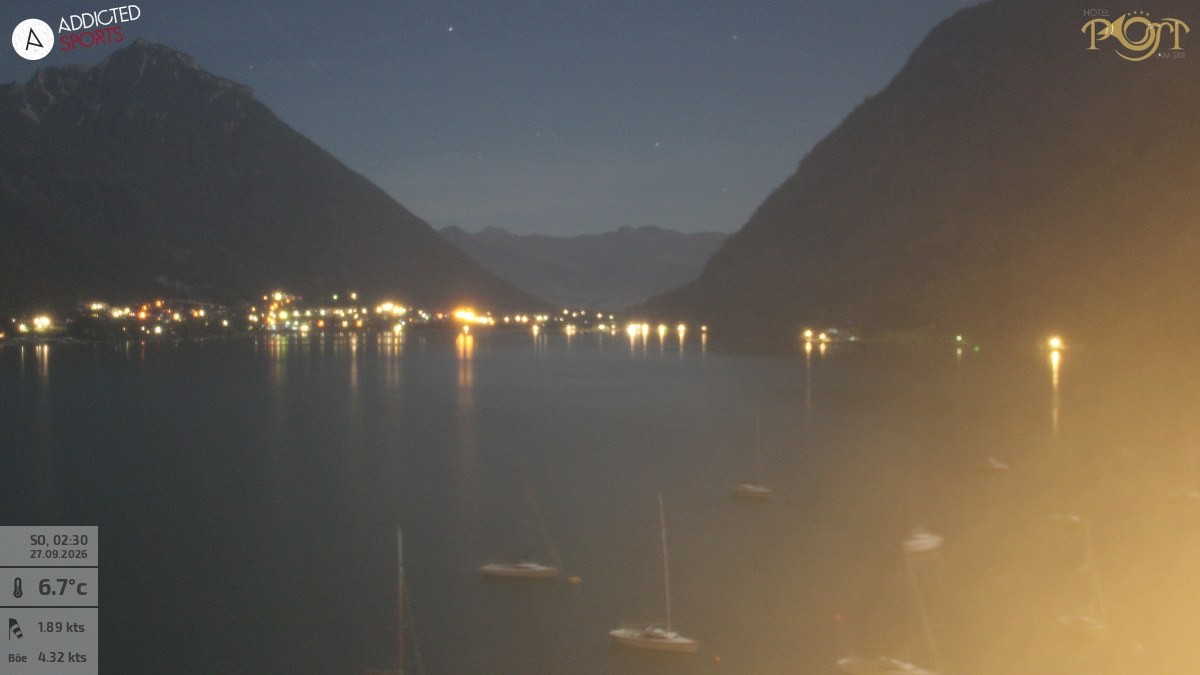 Archiv Foto Webcam Achensee: Blick vom Hotel Post am Achensee