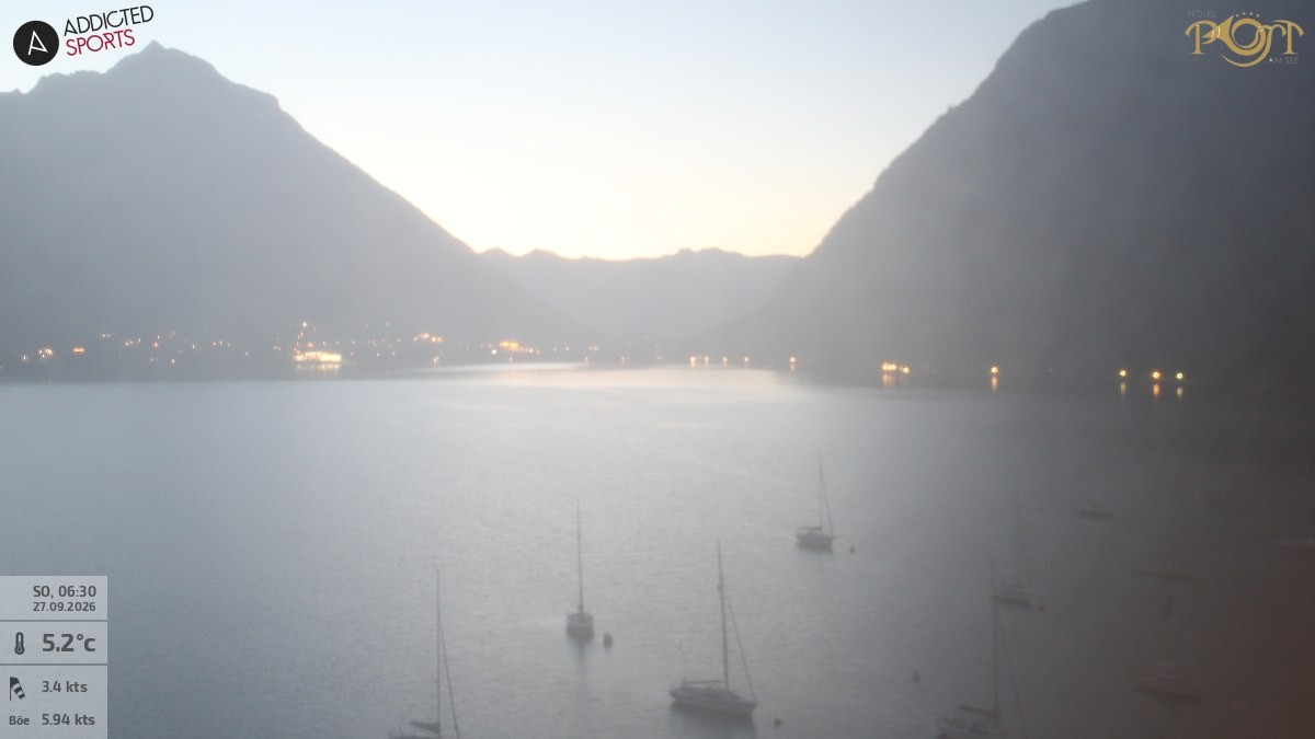 Archiv Foto Webcam Achensee: Blick vom Hotel Post am Achensee