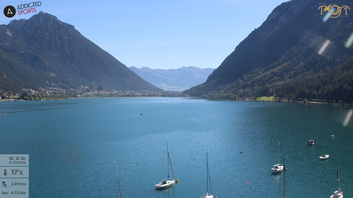 Archiv Foto Webcam Achensee: Blick vom Hotel Post am Achensee