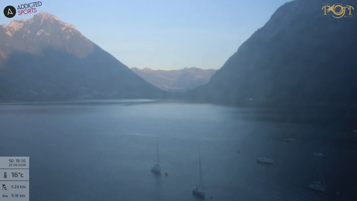 Archiv Foto Webcam Achensee: Blick vom Hotel Post am Achensee