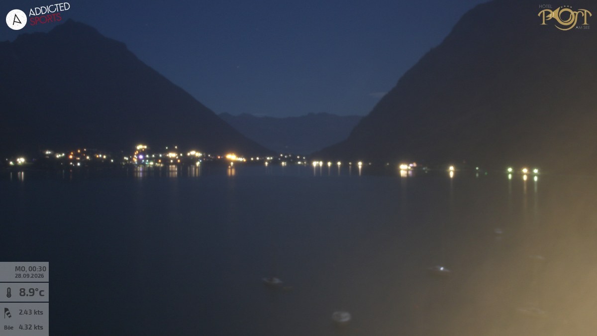 Archiv Foto Webcam Achensee: Blick vom Hotel Post am Achensee