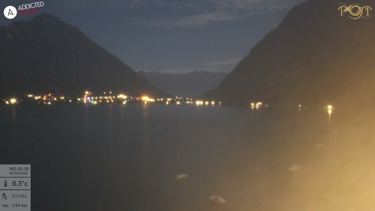 Archiv Foto Webcam Achensee: Blick vom Hotel Post am Achensee