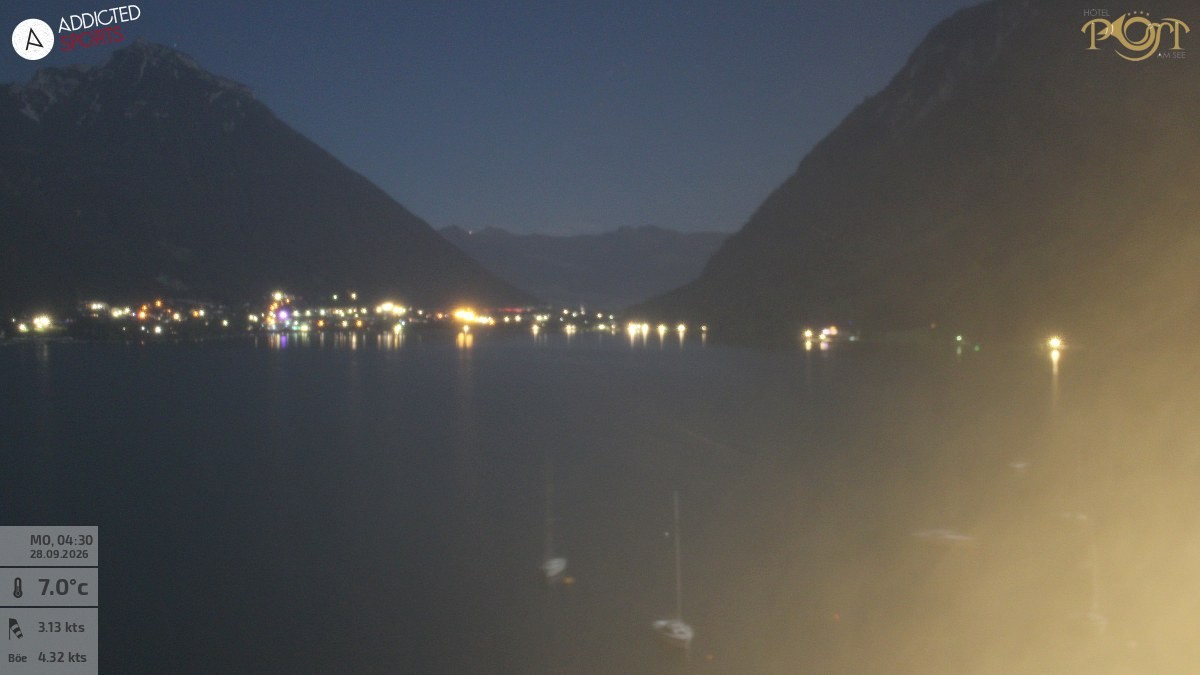 Archiv Foto Webcam Achensee: Blick vom Hotel Post am Achensee