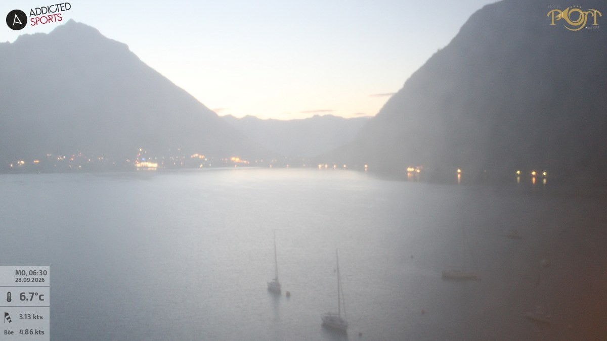 Archiv Foto Webcam Achensee: Blick vom Hotel Post am Achensee