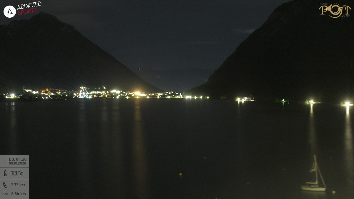 Archiv Foto Webcam Achensee: Blick vom Hotel Post am Achensee