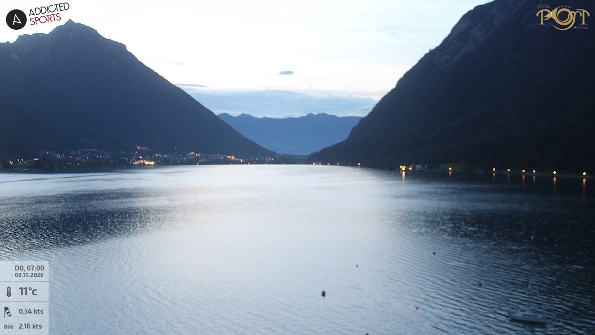Archiv Foto Webcam Achensee: Blick vom Hotel Post am Achensee