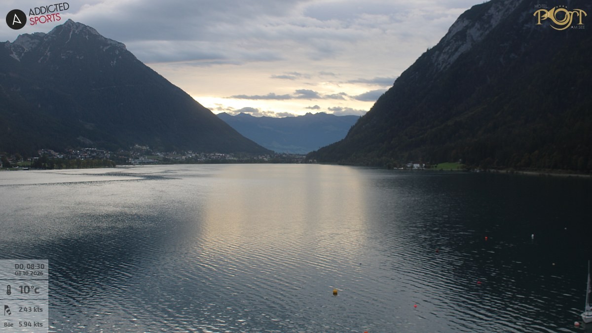Archiv Foto Webcam Achensee: Blick vom Hotel Post am Achensee