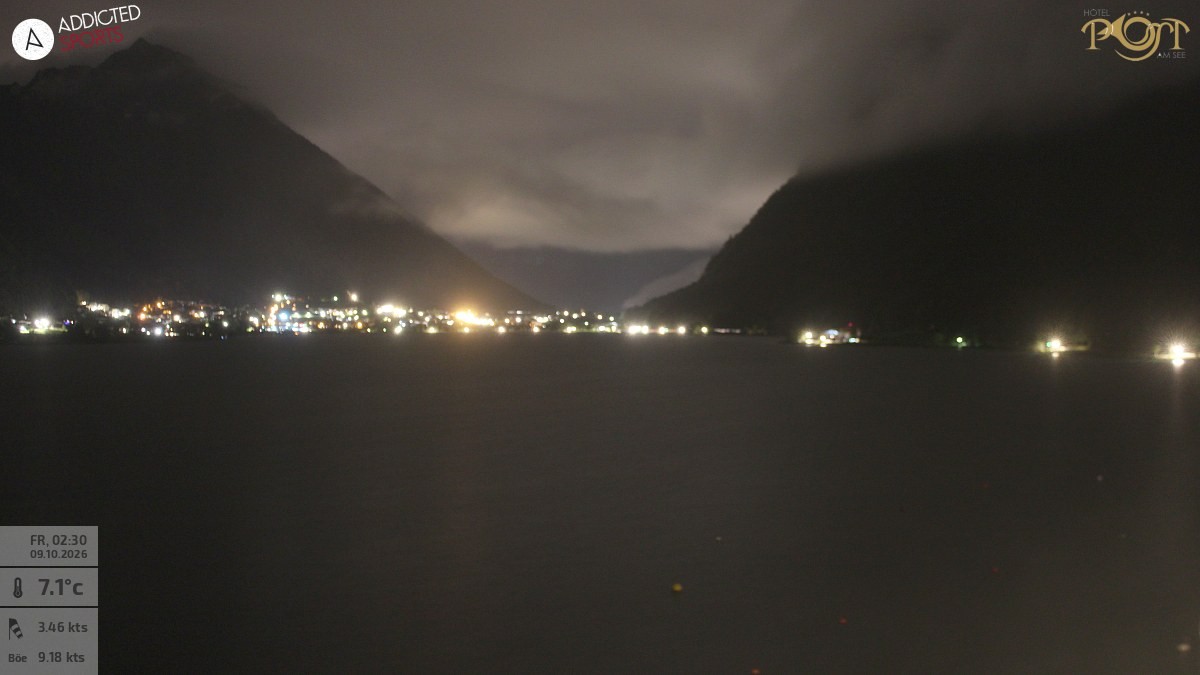 Archiv Foto Webcam Achensee: Blick vom Hotel Post am Achensee