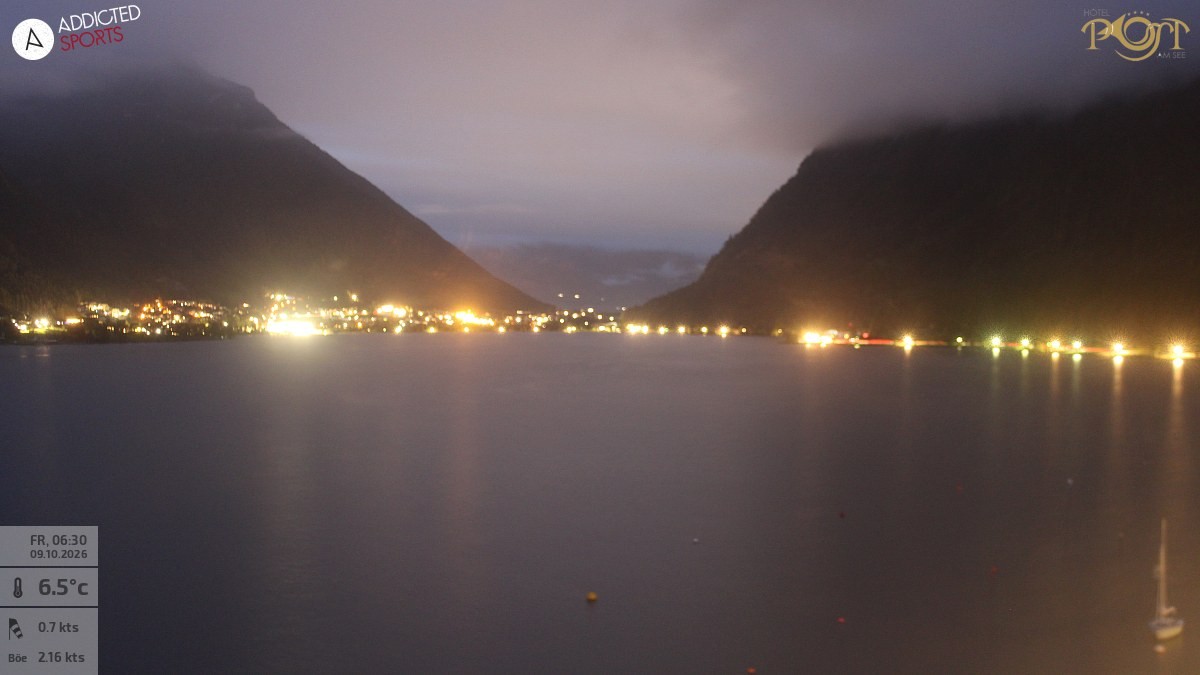 Archiv Foto Webcam Achensee: Blick vom Hotel Post am Achensee