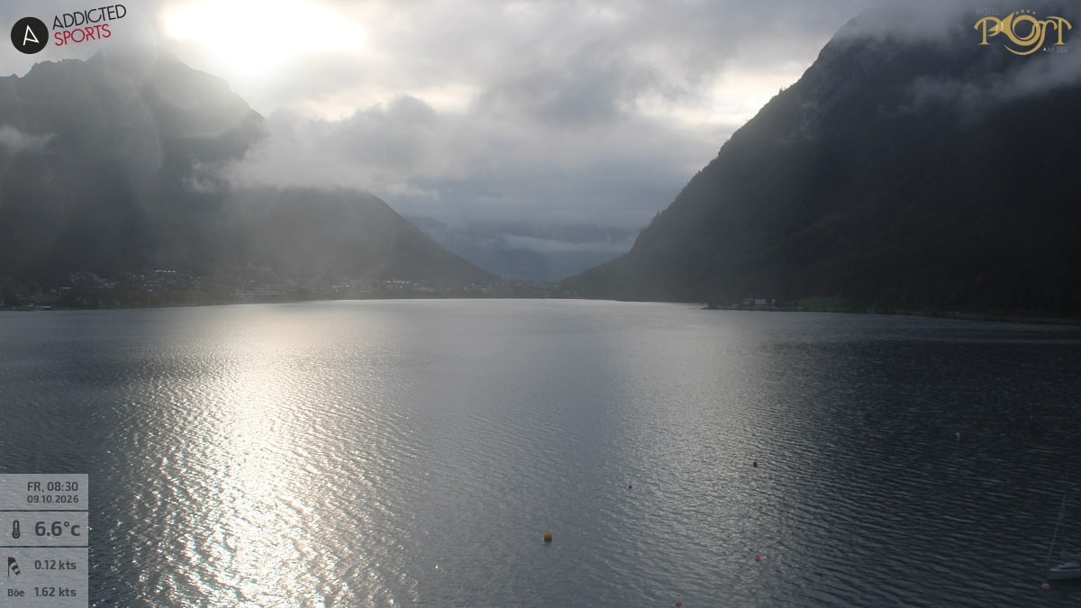 Archiv Foto Webcam Achensee: Blick vom Hotel Post am Achensee