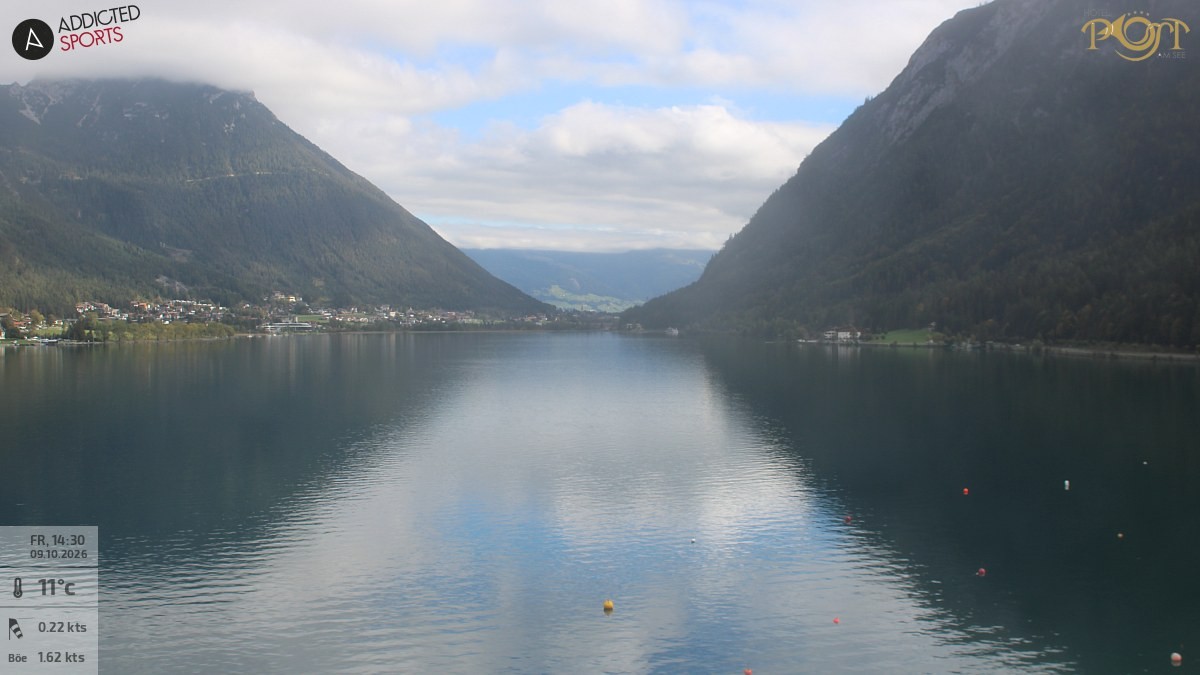 Archiv Foto Webcam Achensee: Blick vom Hotel Post am Achensee