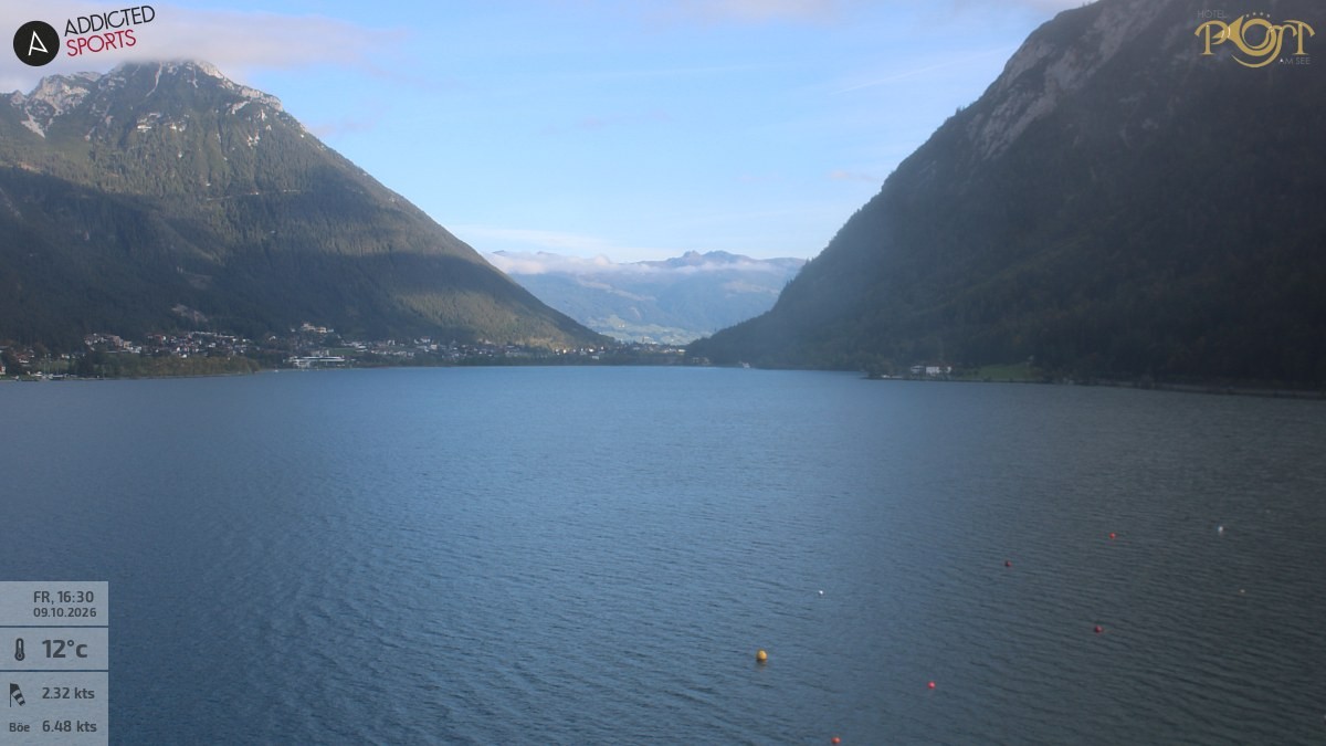 Archiv Foto Webcam Achensee: Blick vom Hotel Post am Achensee