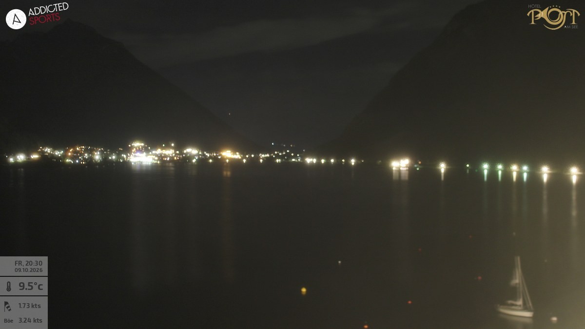 Archiv Foto Webcam Achensee: Blick vom Hotel Post am Achensee