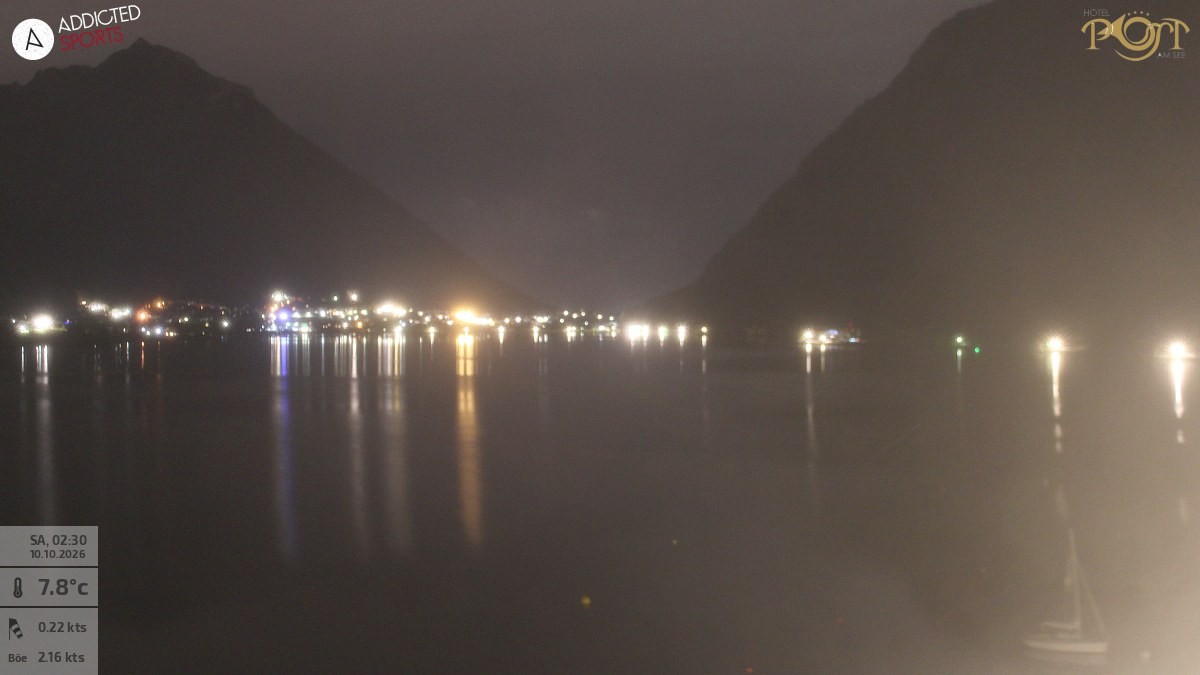 Archiv Foto Webcam Achensee: Blick vom Hotel Post am Achensee