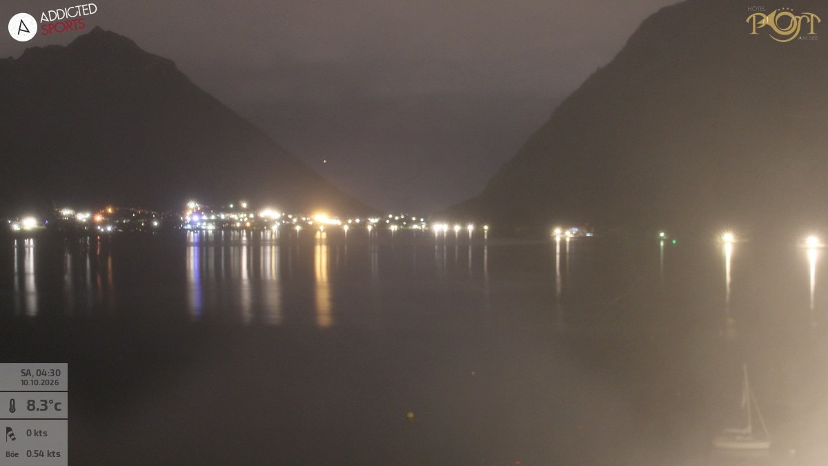 Archiv Foto Webcam Achensee: Blick vom Hotel Post am Achensee